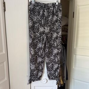 SHEIN Black & White Maternity Pants L EUC